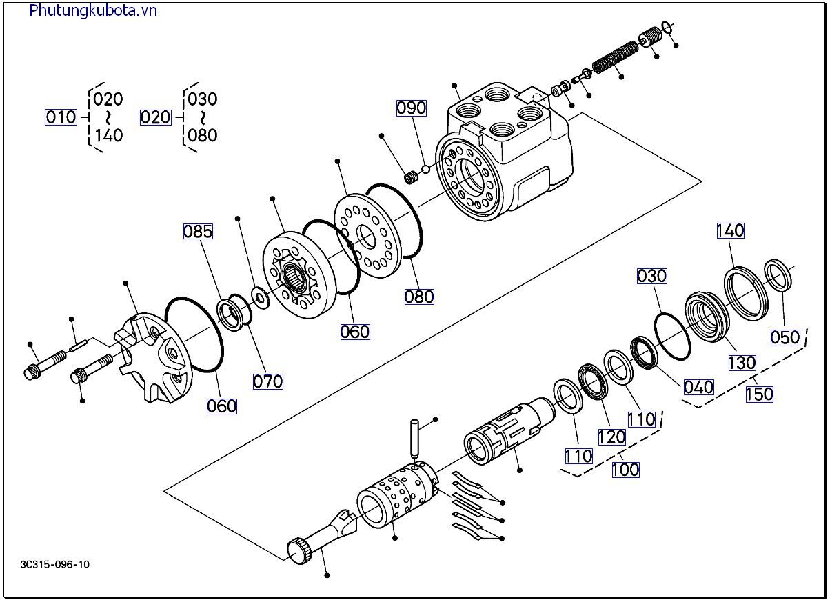 Điều khiển hệ thống lái ( link kiện ) cũ <=58503